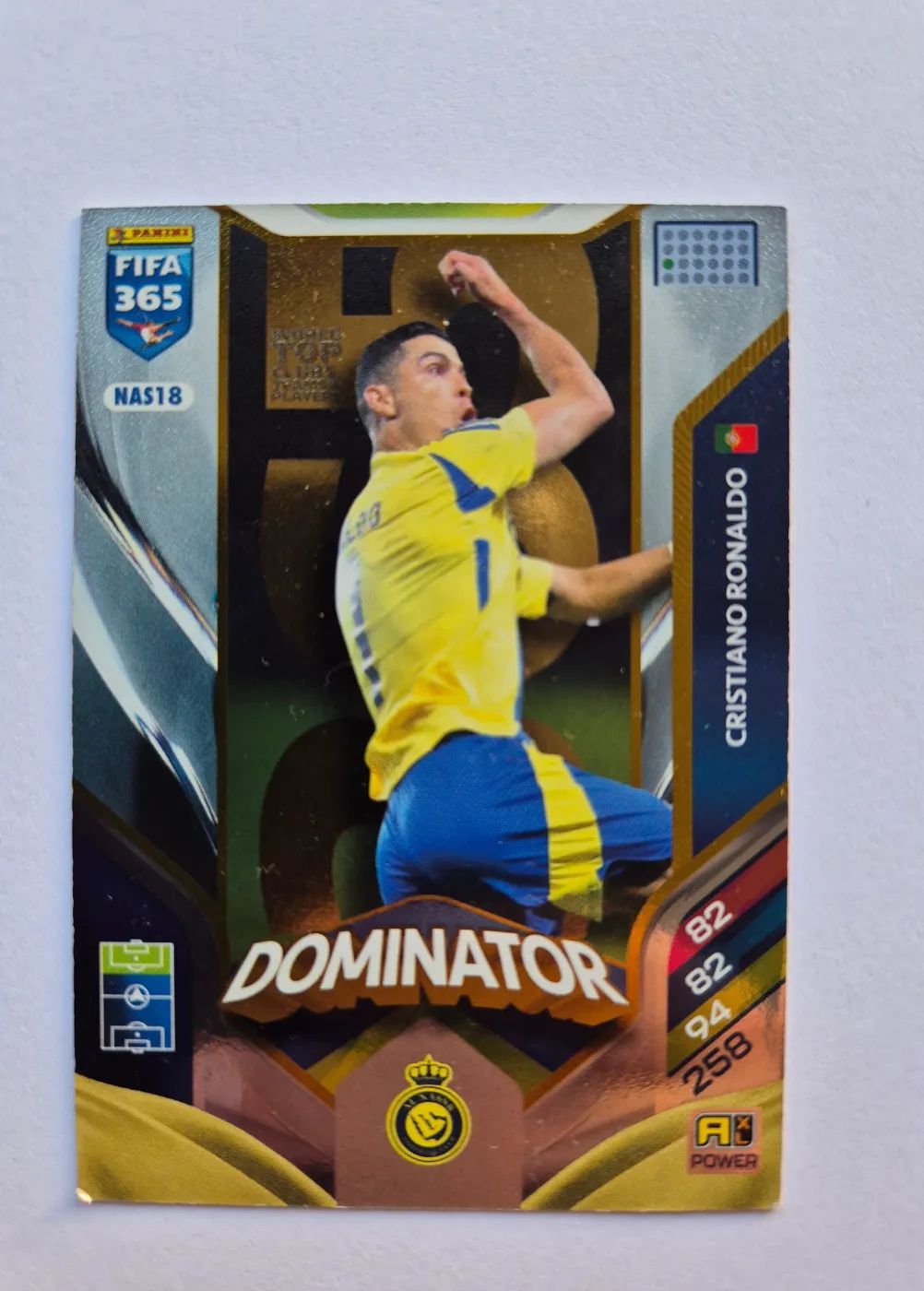 Fussballkarte: Cristiano Ronaldo, Al-Nassr FC, Panini FIFA 365 Adrenalyn XL 2024, Dominator