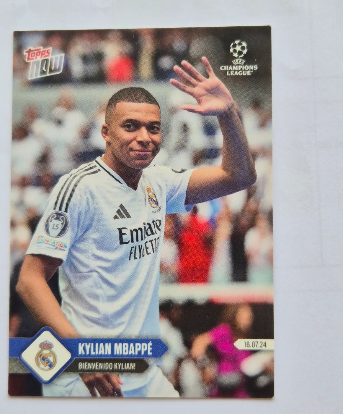 topps Topps NOW UEFA Champions League 2024 Nr. 141 Kylian Mbappé, Zustand Gut, Vorderseite