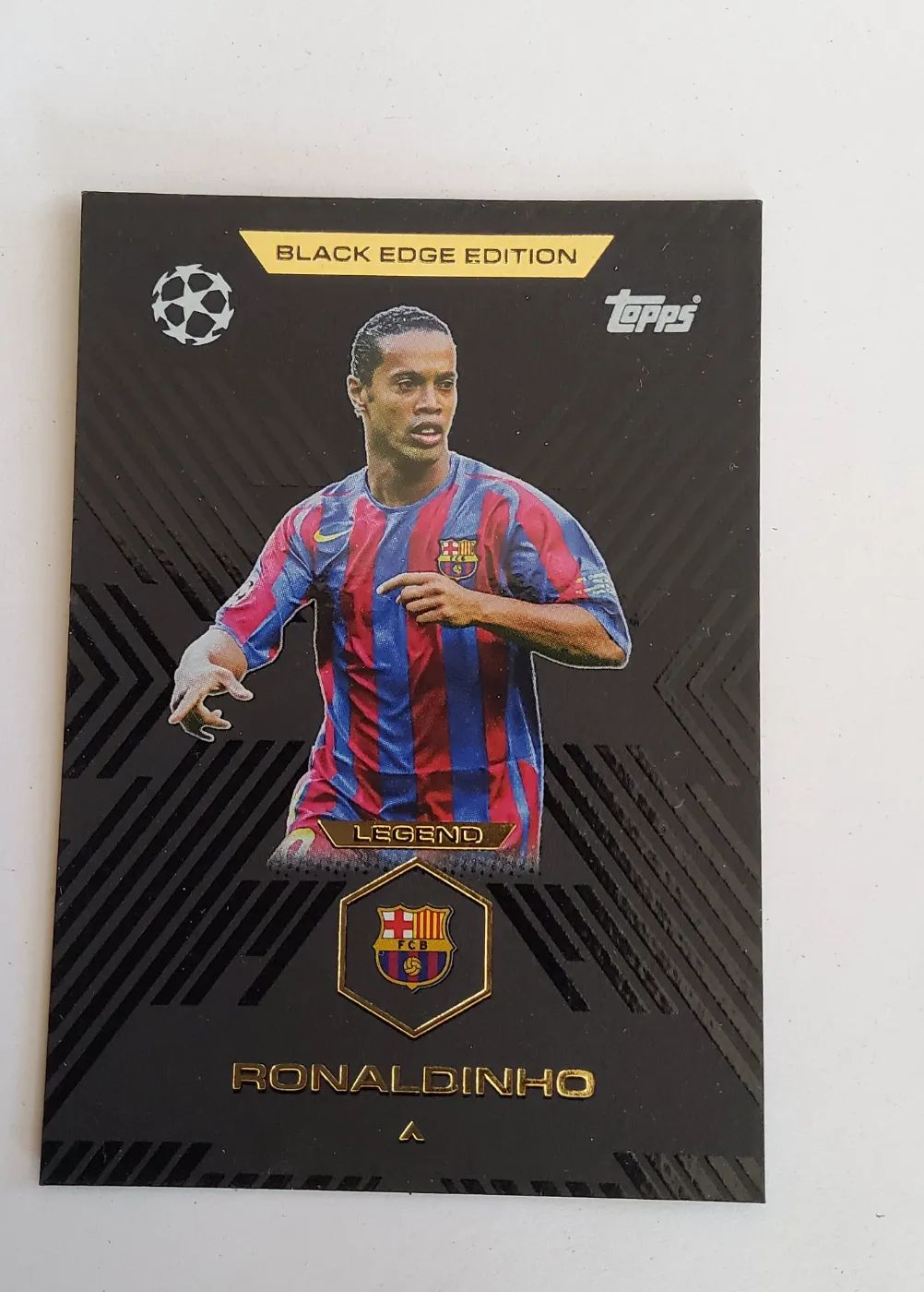 Fussballkarte: Ronaldinho, FC Barcelona, Topps Match Attax Extra 2023 Black Edge Edition
