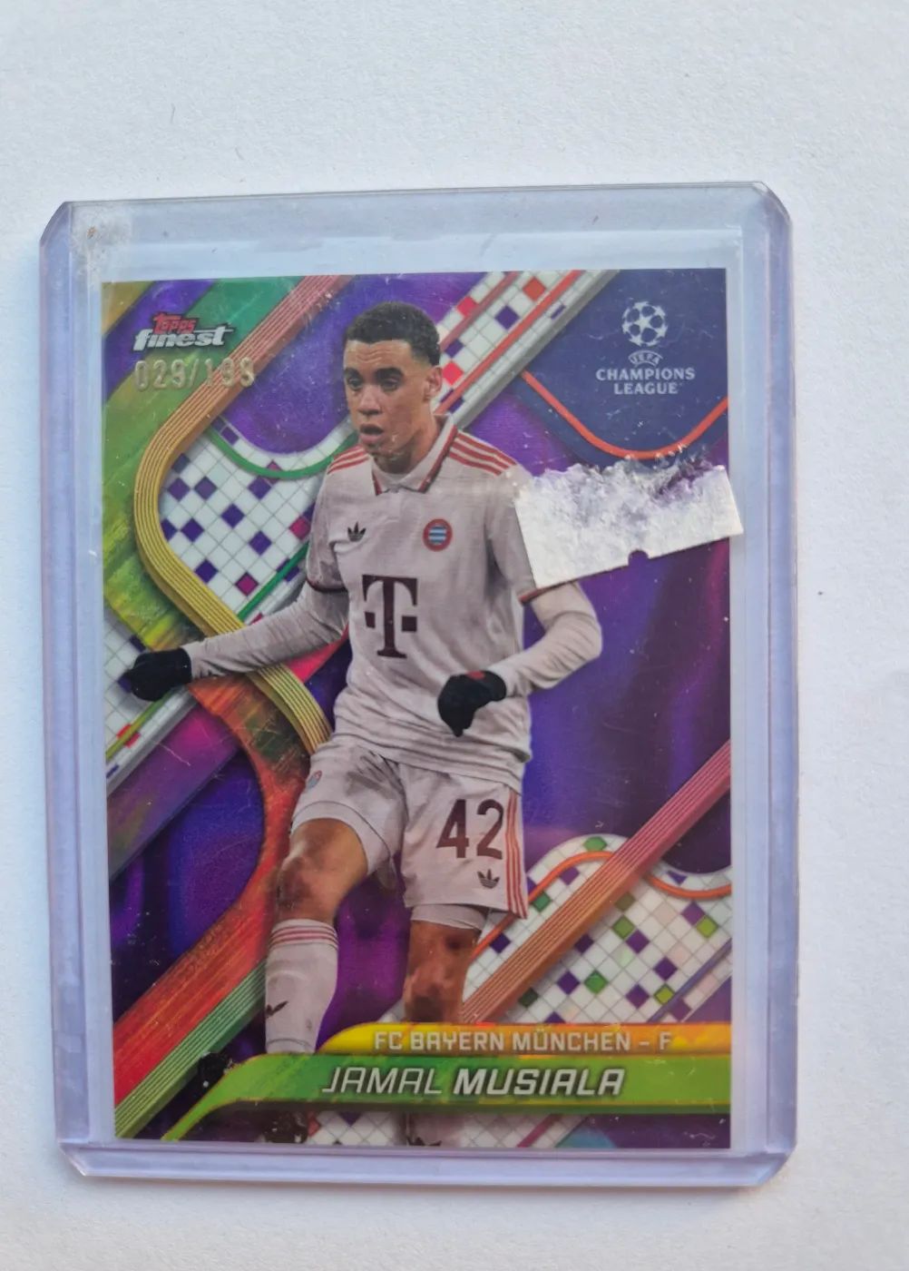 topps Topps Finest UEFA Champions League 2024 Nr. 88 Jamal Musiala, Zustand Gut, Vorderseite