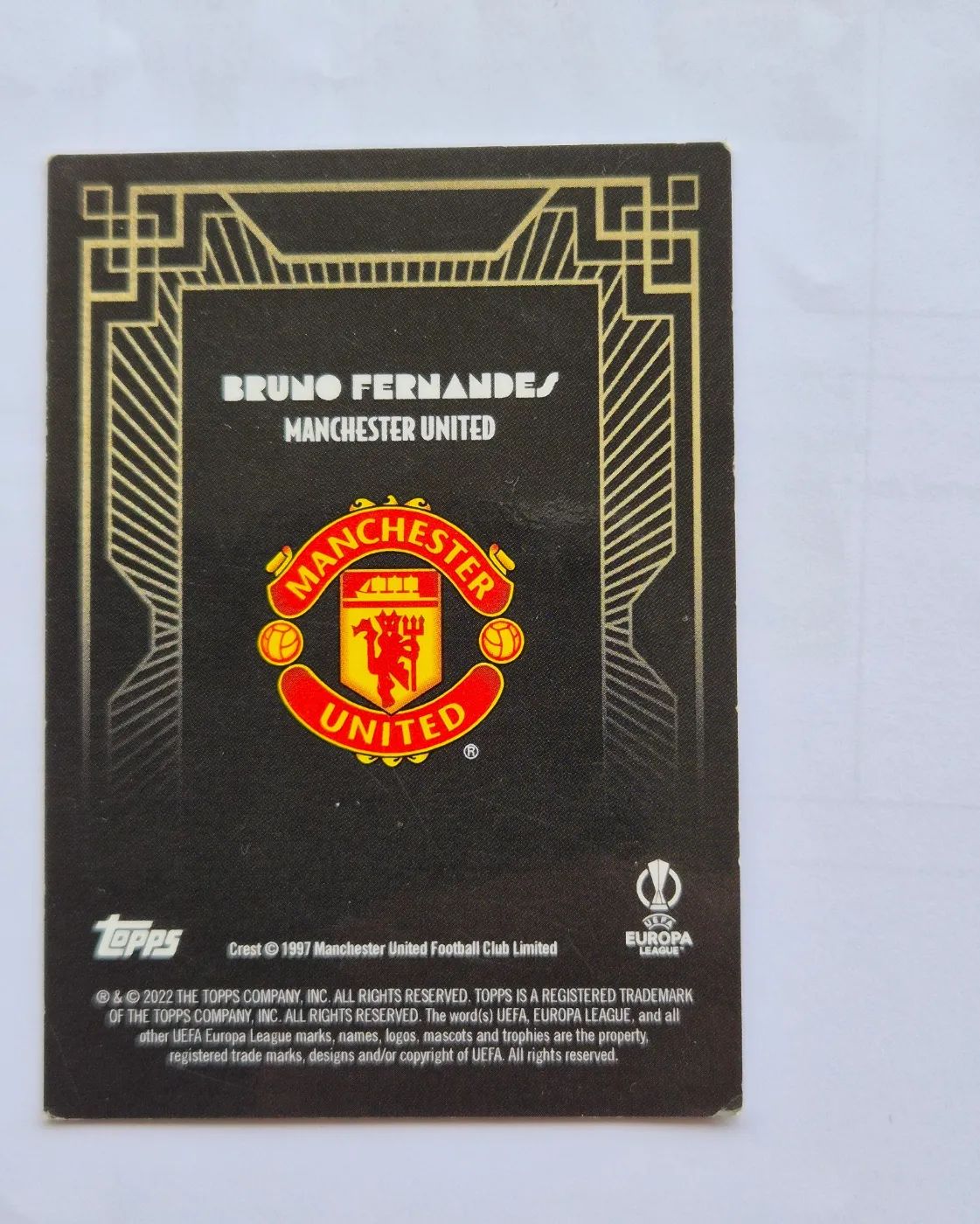 topps Topps Deco UEFA Club Competitions 2022 Nr.  Bruno Fernandes, Zustand Gut, Rückseite