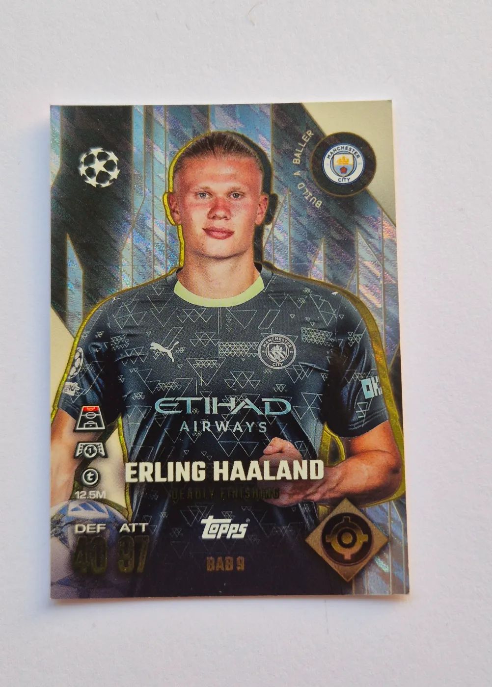 Fussballkarte: Erling Haaland, Manchester City, Topps Match Attax 2023, Build A Baller