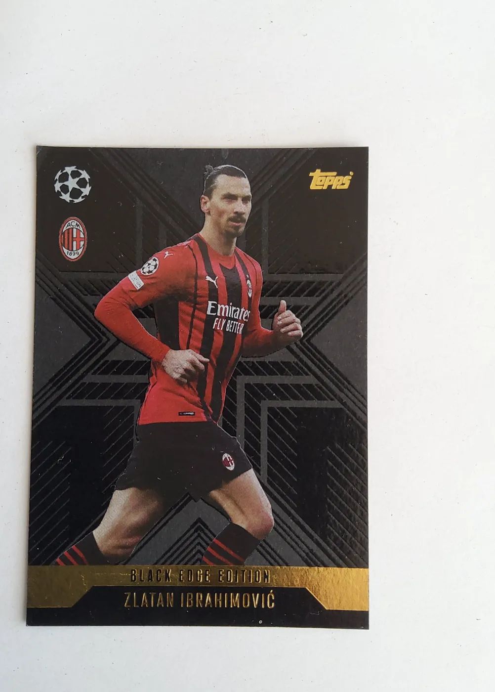 Fussballkarte: Zlatan Ibrahimovic, AC Milan, Topps Match Attax Extra UEFA Champions League 2024, Black Edge Edition