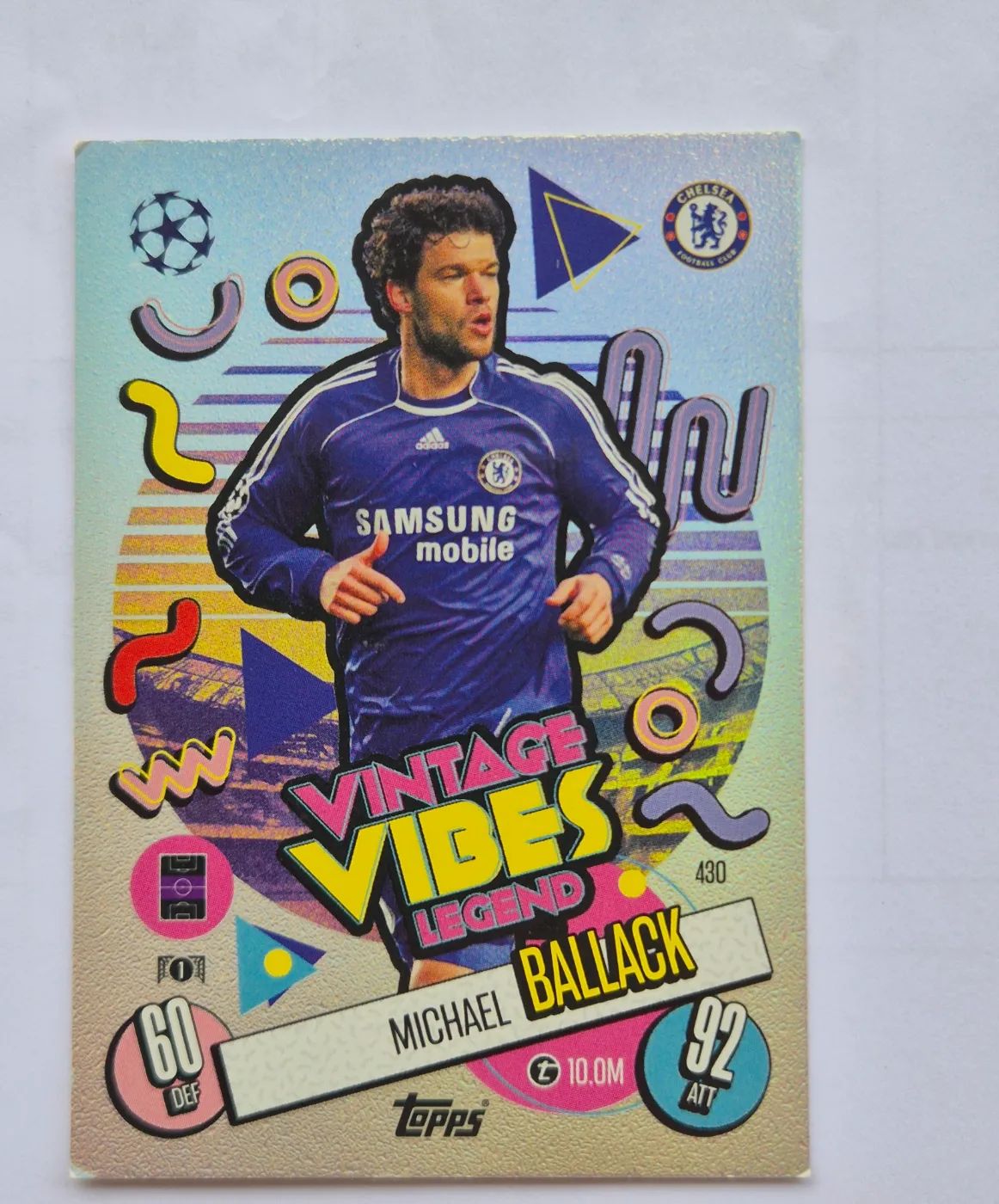 Fussballkarte: Michael Ballack, FC Chelsea, Topps Match Attax UEFA Club Competitions 2023, Vintage Vibes Legend