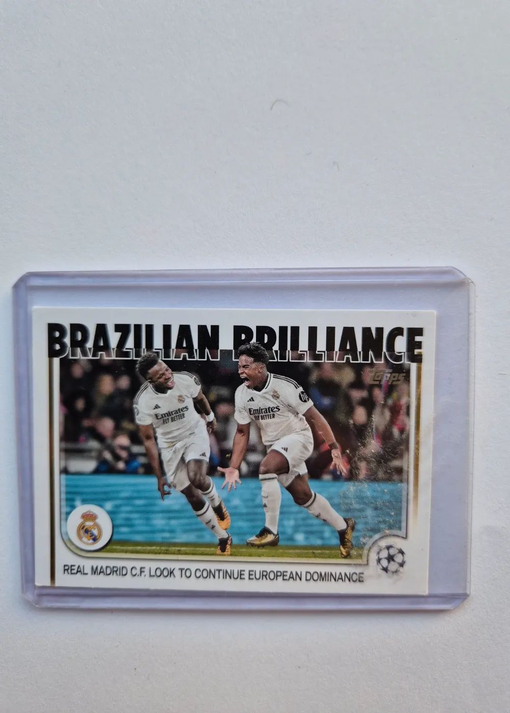 Fussballkarte: Vinícius Júnior & Endrick, Real Madrid, Topps UEFA Club Competitions 2024 Brazilian Brilliance