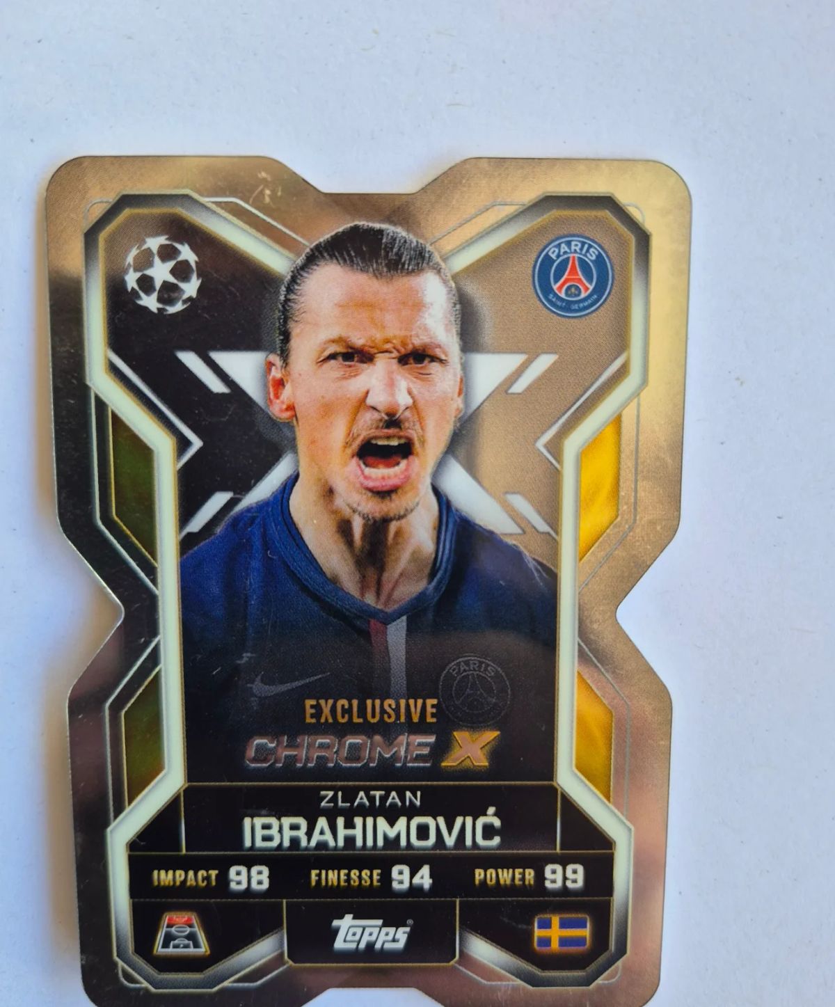 Fussballkarte: Zlatan Ibrahimovic Paris Saint-Germain Topps Chrome X 2022 CX 10